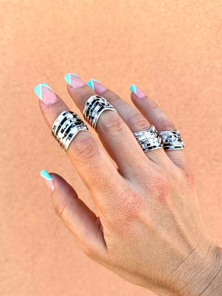 RTS ★ White Buffalo Five Chevron Cuff Ring