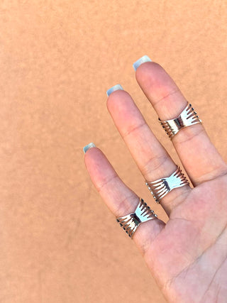 RTS ★ White Buffalo Five Chevron Cuff Ring