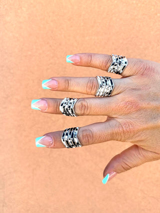 RTS ★ White Buffalo Five Chevron Cuff Ring