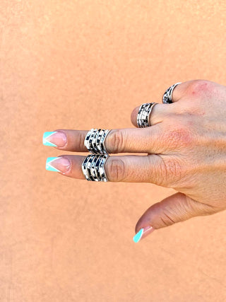 RTS ★ White Buffalo Five Chevron Cuff Ring