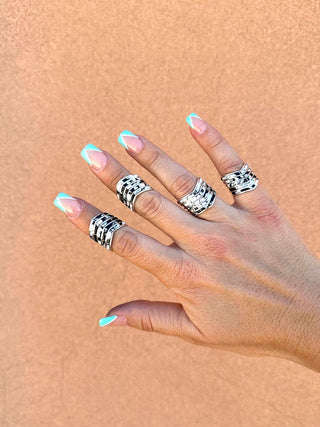 RTS ★ White Buffalo Five Chevron Cuff Ring