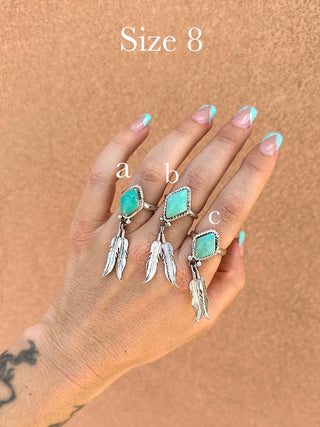 RTS ★ Two Feathers Dangle Ring