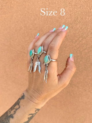 RTS ★ Two Feathers Dangle Ring