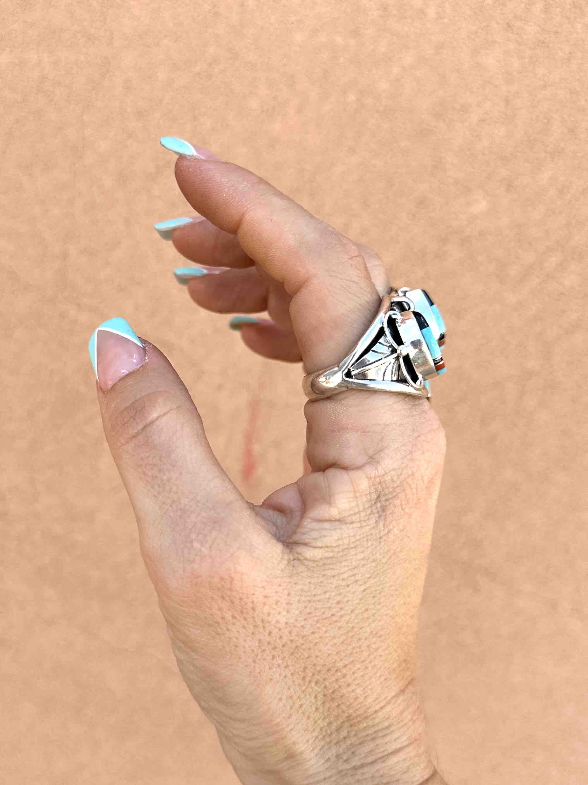 アクセサリー CALIFOLKS Horseshoe Inlay Turquoise Ring CALIFOLKS Horseshoe Inlay Turquoise Ring（HORSE SHOE RING