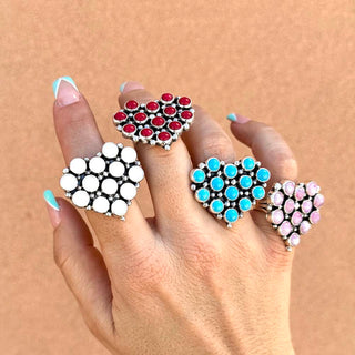 RTS ★ Multi Stone Heart Ring