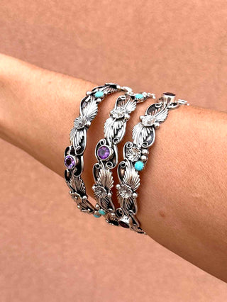 RTS ★ Amethyst and Turquoise Bangle
