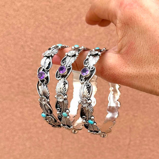 RTS ★ Amethyst and Turquoise Bangle