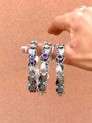 RTS ★ Amethyst and Turquoise Bangle