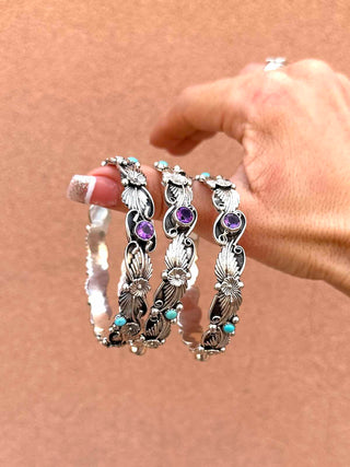 RTS ★ Amethyst and Turquoise Bangle
