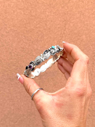 RTS ★ Amethyst and Turquoise Bangle