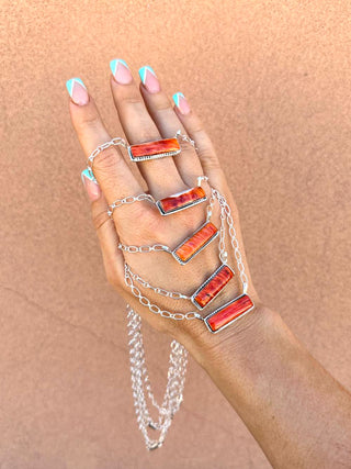 RTS ★ Spiny Oyster Medium Bar Necklace