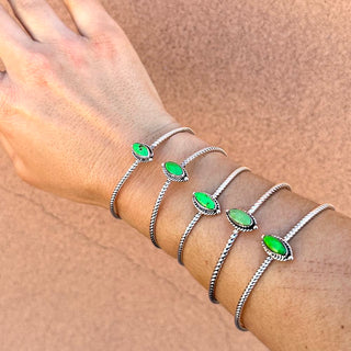 RTS ★ Marquise Twist Green Cuff