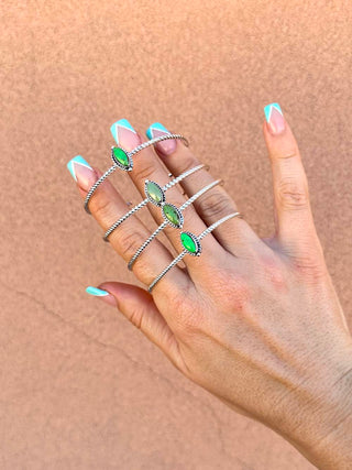 RTS ★ Marquise Twist Green Cuff