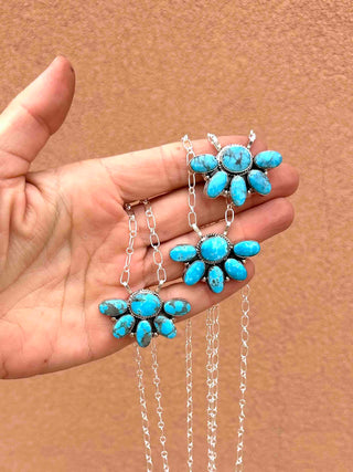 RTS ★ Navajo Half Cluster  Necklace ★ Turquoise