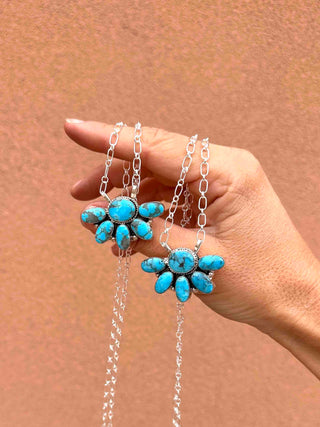 RTS ★ Navajo Half Cluster  Necklace ★ Turquoise
