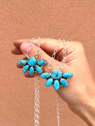 RTS ★ Navajo Half Cluster  Necklace ★ Turquoise