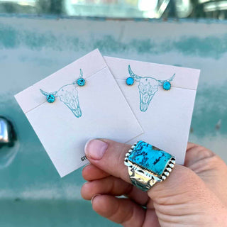 RTS ★ Turquoise Button Studs