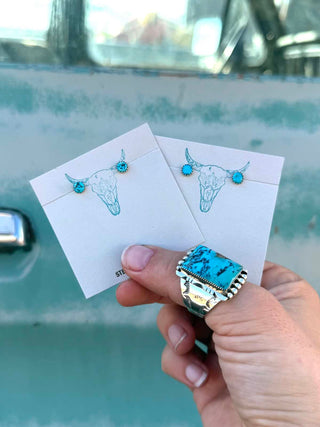 RTS ★ Turquoise Button Studs