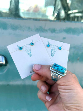 RTS ★ Turquoise Button Studs