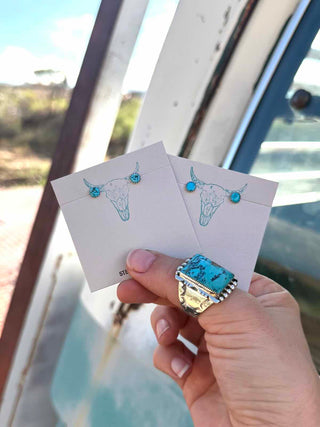 RTS ★ Turquoise Button Studs