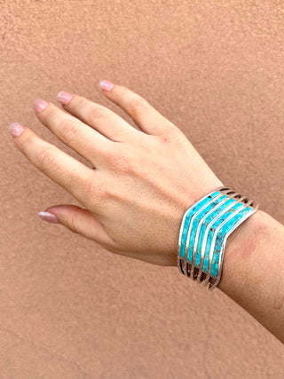 RTS ★ Turquoise Five Chevron Cuff