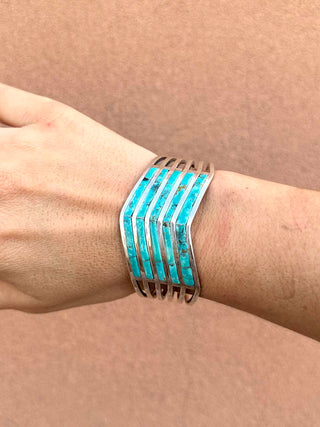 RTS ★ Turquoise Five Chevron Cuff