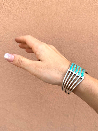 RTS ★ Turquoise Five Chevron Cuff