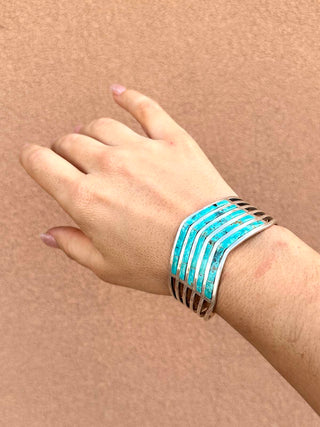 RTS ★ Turquoise Five Chevron Cuff