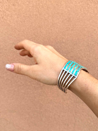 RTS ★ Turquoise Five Chevron Cuff