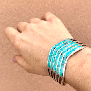 RTS ★ Turquoise Five Chevron Cuff