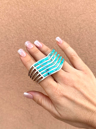 RTS ★ Turquoise Five Chevron Cuff