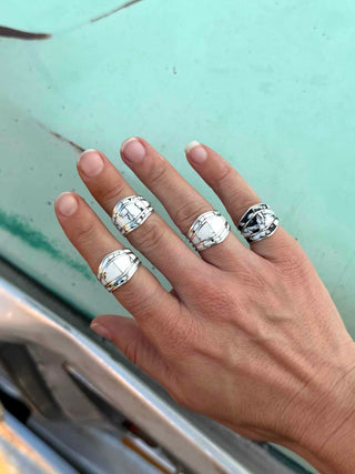 RTS ★ White Buffalo Inlay Cuff Ring