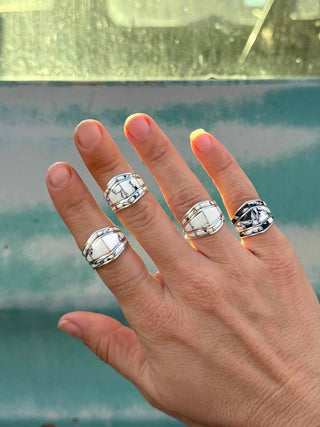 RTS ★ White Buffalo Inlay Cuff Ring