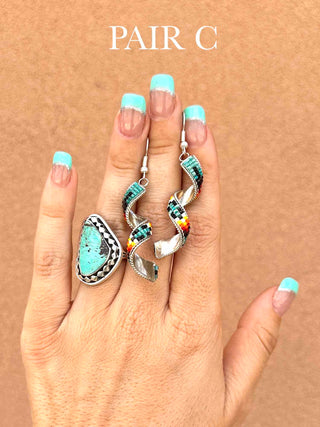 RTS ★ Beaded Swirl Earrings