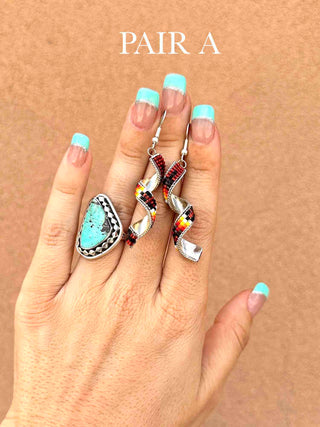 RTS ★ Beaded Swirl Earrings