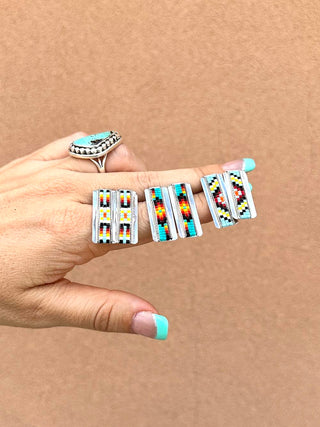 RTS ★ Large Beaded Rectangle Studs Lot 2