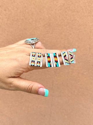 RTS ★ Large Beaded Rectangle Studs Lot 2