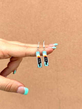 RTS ★ Curved Beaded Dangle Earrings