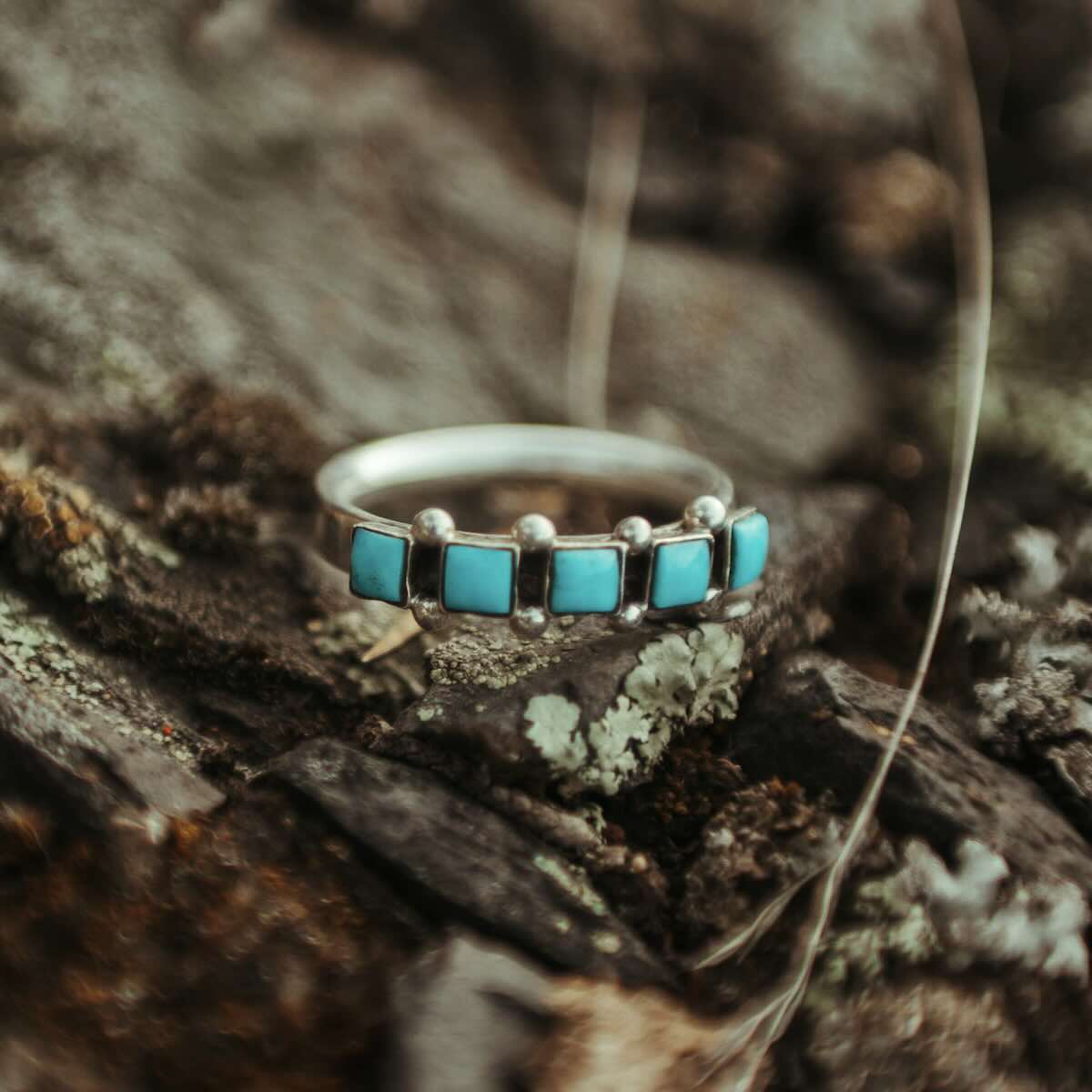Five Square Stacker Ring – Turquoise Tuesday