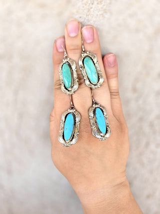 RTS ★ Ornate Turquoise Drop Earrings