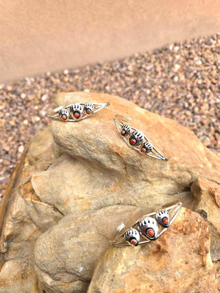 RTS ★ Red Coral Mama Bear Triple Paw Cuff