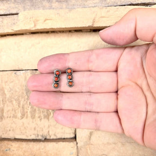 RTS ★ Red Coral Three Up Studs