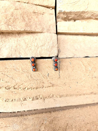 RTS ★ Red Coral Three Up Studs