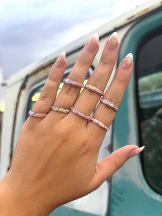 RTS ★ Goldie Stacker Pink Shell Ring