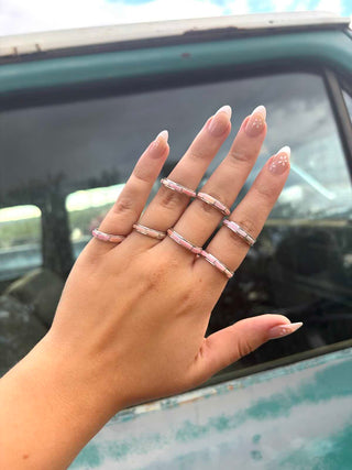 RTS ★ Goldie Stacker Pink Shell Ring