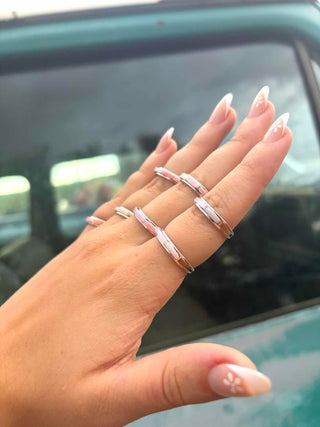 RTS ★ Goldie Stacker Pink Shell Ring