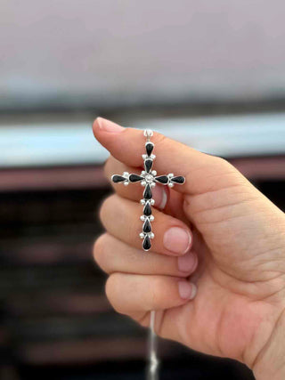 RTS ★ Not Your Average Cross Necklace ★ Black Onyx