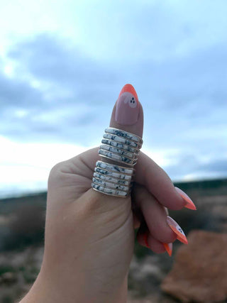 RTS ★ 5 Row White Buffalo Cuff Ring