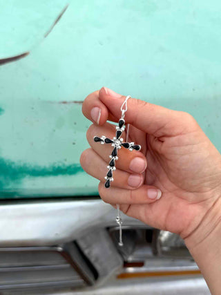 RTS ★ Not Your Average Cross Necklace ★ Black Onyx