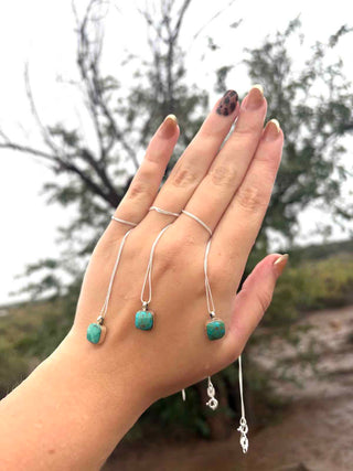 RTS ★ Less Is More Square Necklace ★ Blue Turquoise